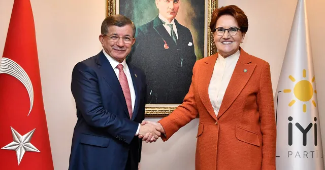 Davutoğlu, Akşener'i ziyaret etti