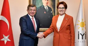 Davutoğlu, Akşener'i ziyaret etti