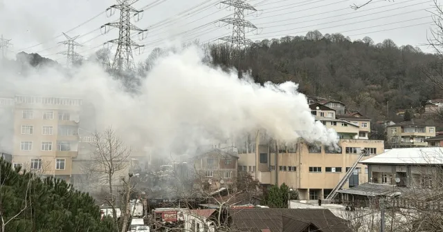 Beykoz’da kibrit fabrikasında yangın