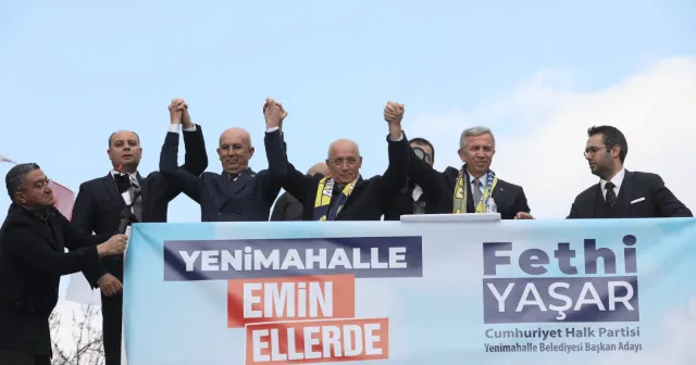 Mansur Yavaş ve Fethi Yaşar Yenimahalle Seçim Koordinasyon Merkezi'ni açtı