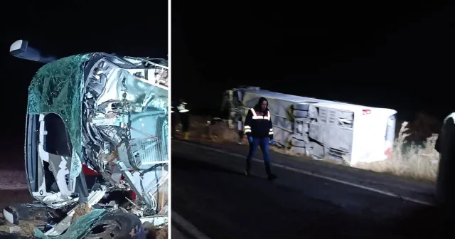 Yozgat’ta yolcu otobüsü devrildi: 4’ü ağır 19 yaralı