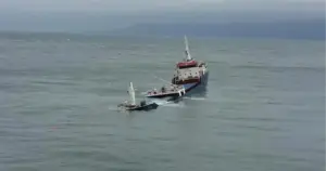 Marmara Denizi'nde kargo gemisi battı