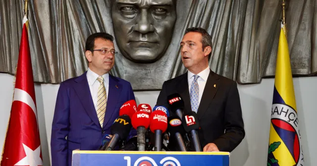 Ekrem İmamoğlu, Ali Koç'u Saraçoğlu Stadyumu'nda ziyaret etti