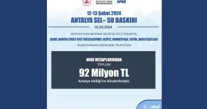 AFAD, Antalya'daki sel felaketi içn "Acil Destek Ödemesi" gönderdi