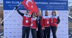 Dünya Gazeteciler Kayak Şampiyonası'nda madalya: Serkan Ocak