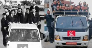 Fatih Erbakan, babasının ikonik kamyon kasası pozunu verdi