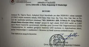 Taşova'da HDD Madencilik'in altın madenine iptal kararı