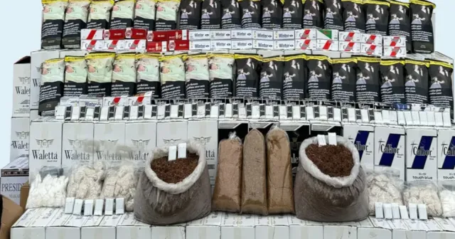Edirne'de düzenlenen operasyonda 1 milyon 735 bin makaron ele geçirildi