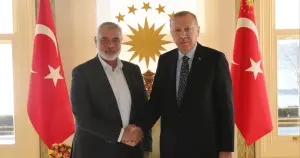 Cumhurbaşkanı Recep Tayyip Erdoğan, İsmail Haniye'yi kabul etti