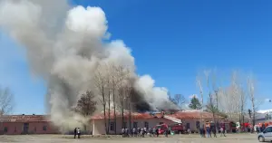 Erzurum Şeker Fabrikası'nda yangın