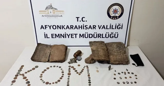 Afyonkarahisar'da tarihi eser operasyonda 3 gözaltı