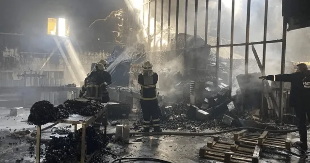 Antakya'da zeytinyağı fabrikasında yangın