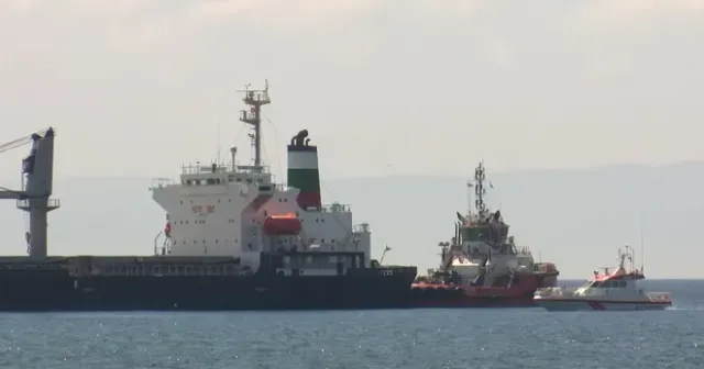 Bakırköy’de kuru yük gemisi karaya oturdu