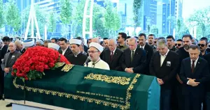 Özer Çiller’in cenaze törenine Cumhurbaşkanı Erdoğan katıldı