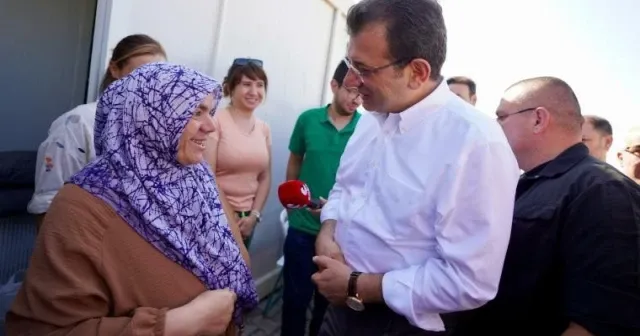 Ekrem İmamoğlu, Adıyaman’da konteyner kenti ziyaret etti