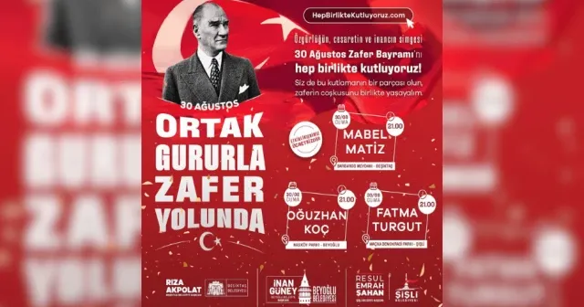 Zafer Bayramı'nda İstanbul'da 3 belediyeden ortak kutlama