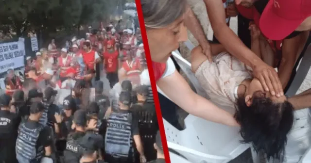 Polonez fabrikası işçilerine polis müdahalesi