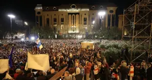Gürcistan'da seçim protestosu