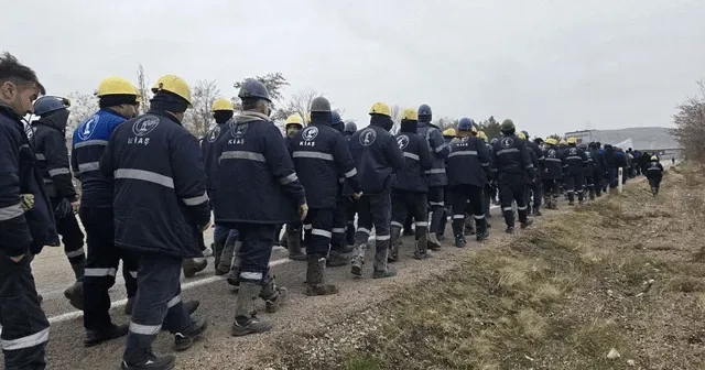 Çayırhan Termik Santrali madencileri, Hazine ve Maliye Bakanlığı'na yürüyor