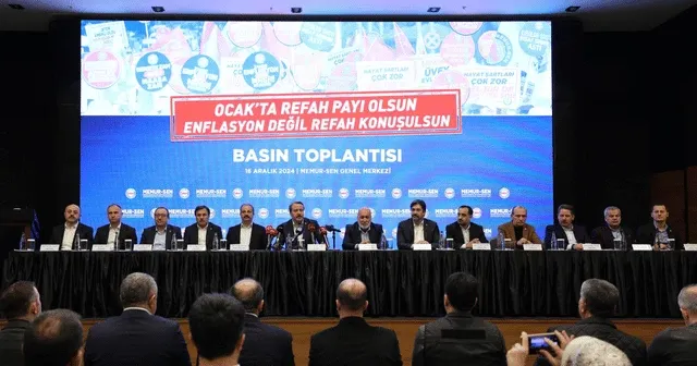 Memur- Sen Genel Başkanı Ali Yalçın: "Memur maaşlarına yüzde 15 oranında ek zam ocak ayında uygulanmalıdır"