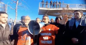 Ankara yürüyüşüne devam etmek isteyen Polonez işçilerine yine polis barikatı