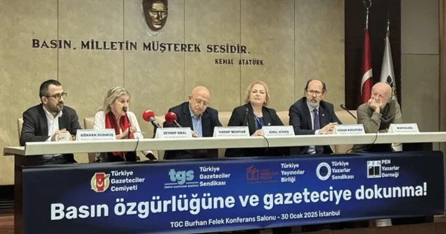 TGC, TGS, TÜRKYAYBİR, TYS, PEN Türkiye: "Basın özgürlüğüne ve gazeteciye dokunma!"