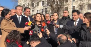 CHP, DEM Parti ve Yeni Yol Grubu'ndan İçişleri Bakanlığı önünde ‘kayyum’ protestosu